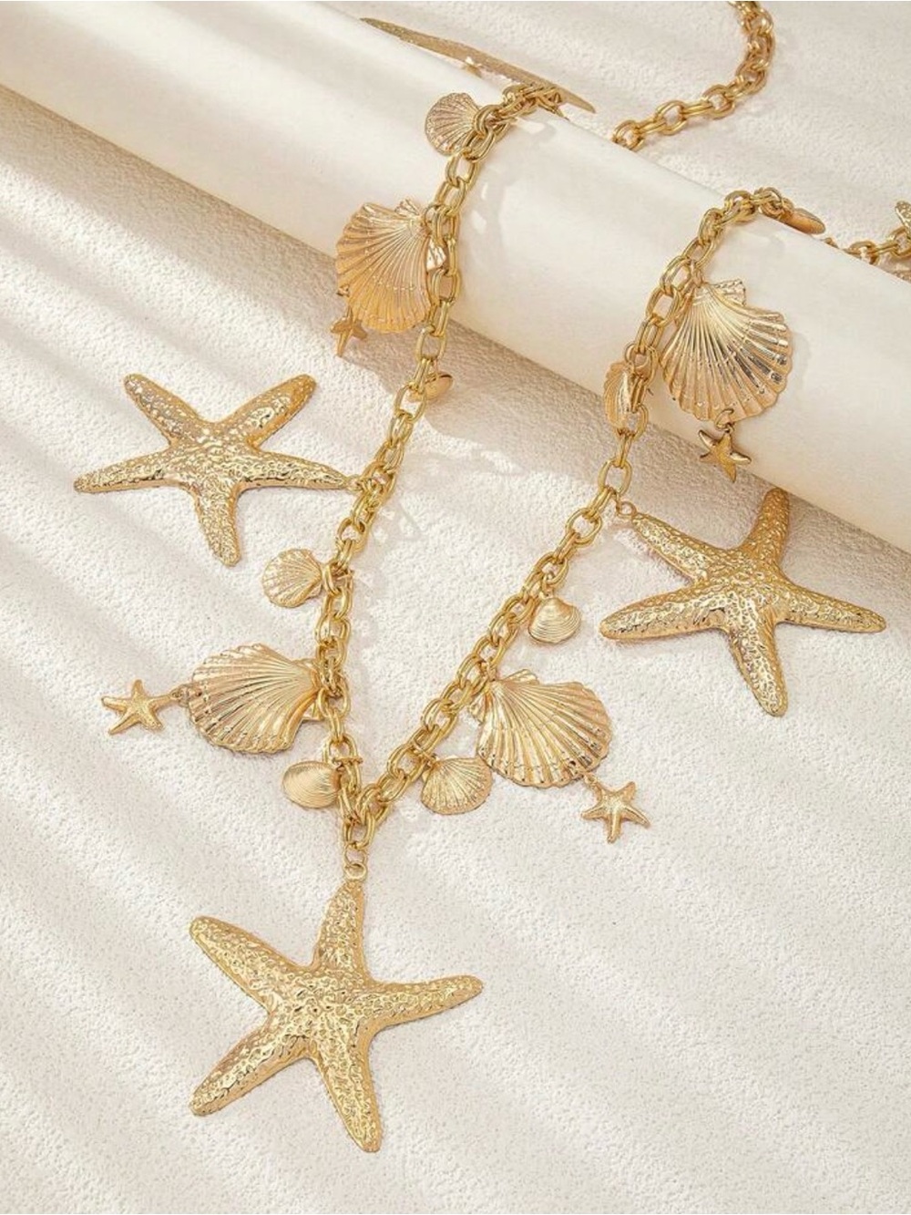 Starfish & Shell Charm Waist Chain belt - Picture 3 of 5
